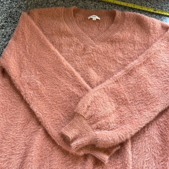 OTT women’s sweater M/L‎ eyelash texture, dusty, pink, long sleeve bell cuff . - Picture 12 of 15